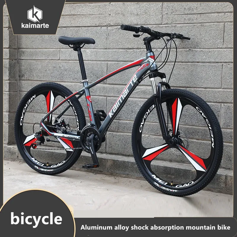 Kaimarte Mountain Bike en aluminium Choc de choc absorbant le vélo de montagne Adulte pour hommes et femmes Double Disc Brake Off Road Bicycle
