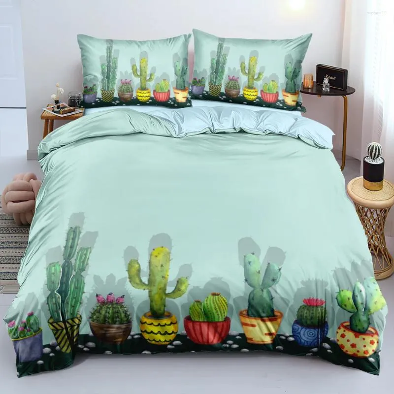 Наборы постельных принадлежностей Simple Green Кактус одеял набор одеяла/одеяло двойное двойное король.
