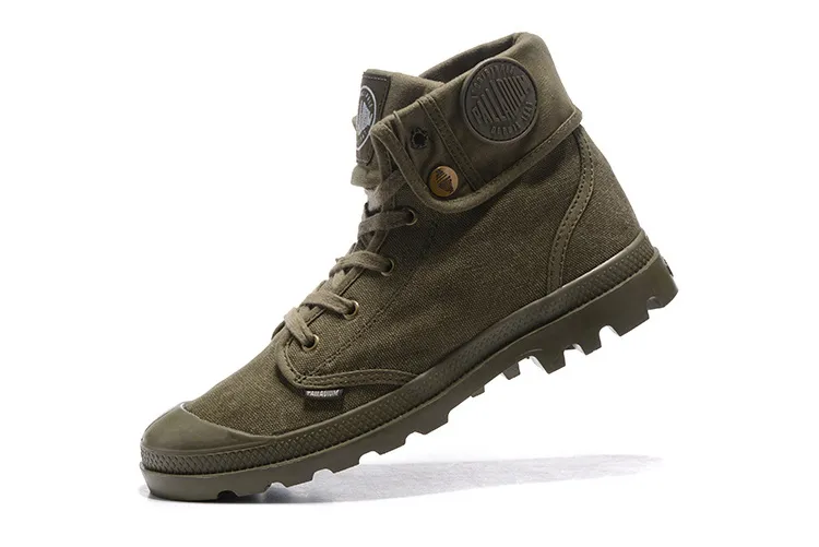 PALLADIUM Pallabrouse Army Green Sneakers Turn Help... From  display picture 1