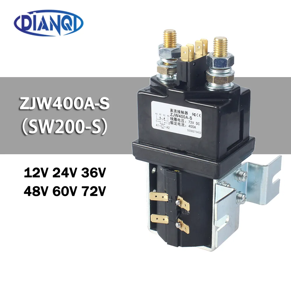 Dianqi SW200-S ouverte normalement ouverte 12V 24V 36V 48V 60V 72V DC Contacteur ZJW400A-S pour la manutention du chariot