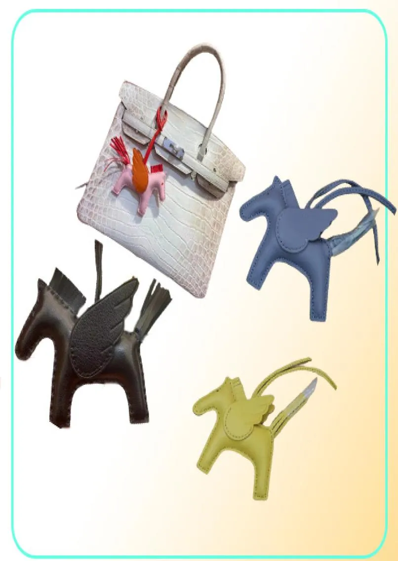 Echter Schaffellleder-Lederbeutel Charme Schlüsselbund hochwertiger Pony-Anhänger klassischer Handtasche Ornament Hergestellt von Hand Keyrings für Auto oder Home1988111