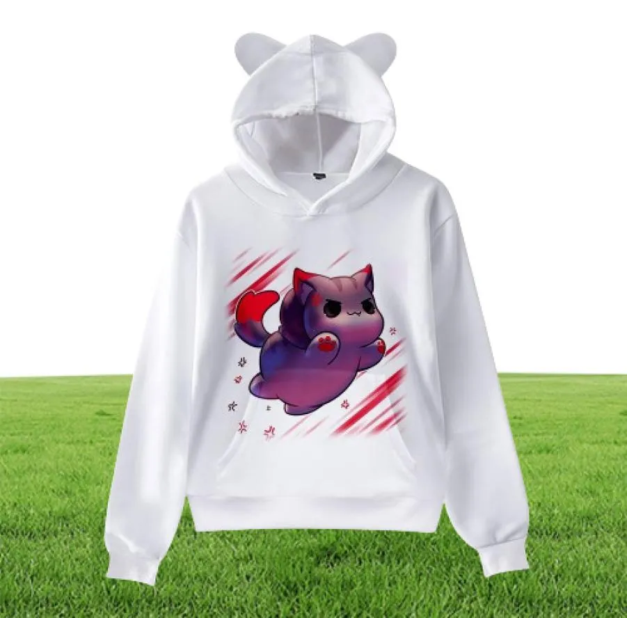 Aphmau Merch Kids Hoodie для мальчиков девочки для девочек Хараджуку Статочная одежда Hip Hop Kawaii Cat Уш