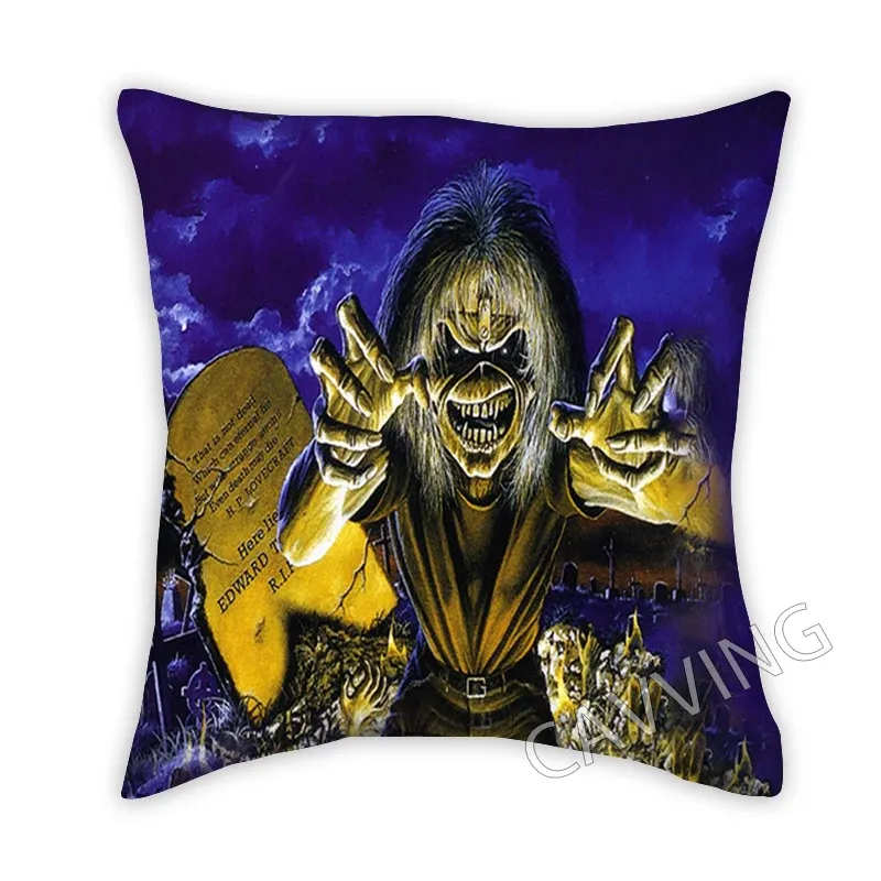 Gothic Horror Skull 3D Printed Polyester Decorative Pillowcases Throw Pillow Cover Square Zipper Cases Fans Gifts Home Decor