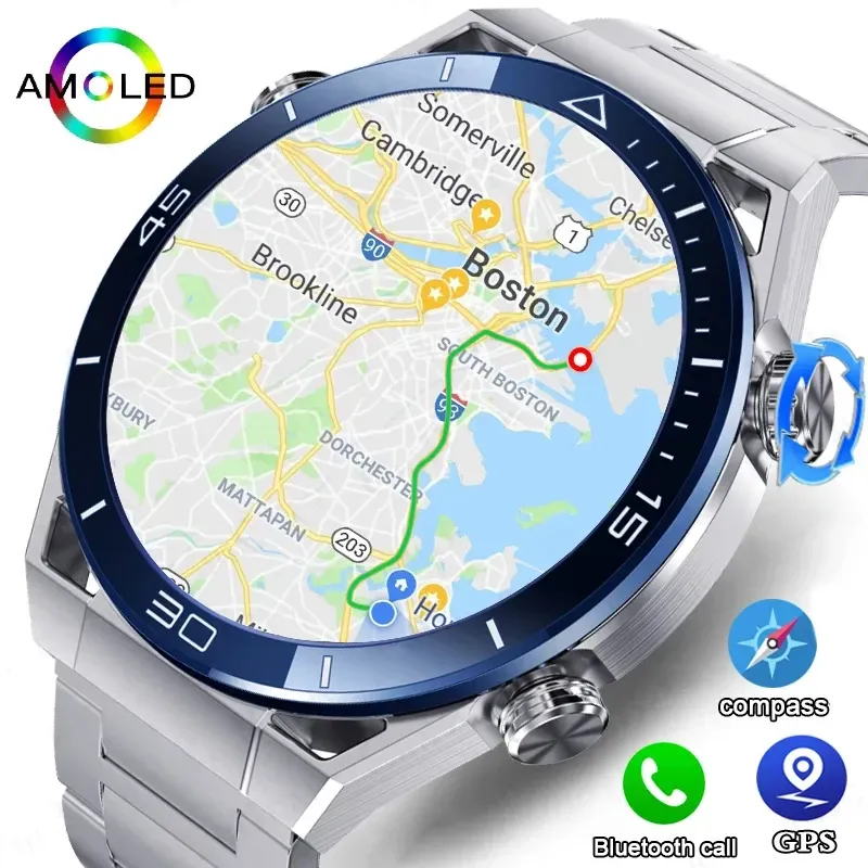 Часы для Android iOS Ultimate Smart Watches Men GPS Tracker Motion Fitness Watches Ecg+Ppg Bluetooth Call Smart Wwatch Man 2024 New