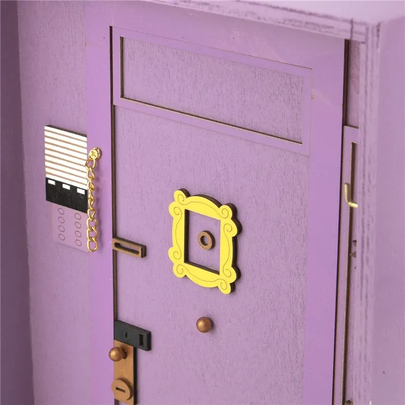 En bois violet de porte d'amis de porte à la maison décor de l'émission télévisée des amis porte-clés porte-porte porche porche suspendu outil de rangement clé
