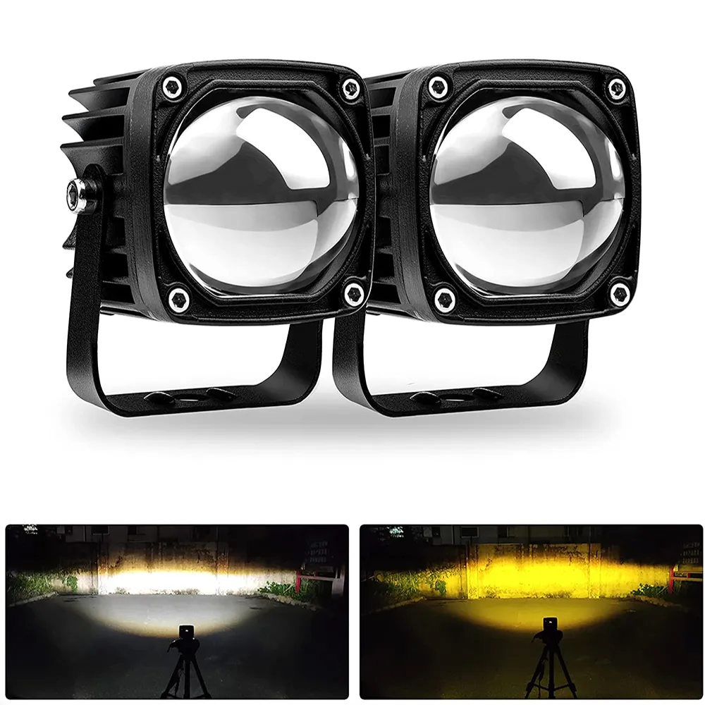 2x 4inch 8D LED Work Light Pods With Red Angel Eyes Halo – 40W, 4000 Lumens, IP67, Off-Road Driving Fog Lights