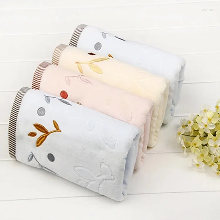 Towel High Quality Pure Cotton Embroidery 35 75 Cm Face Hair Hand Towels Cloth 2 Sides Terry