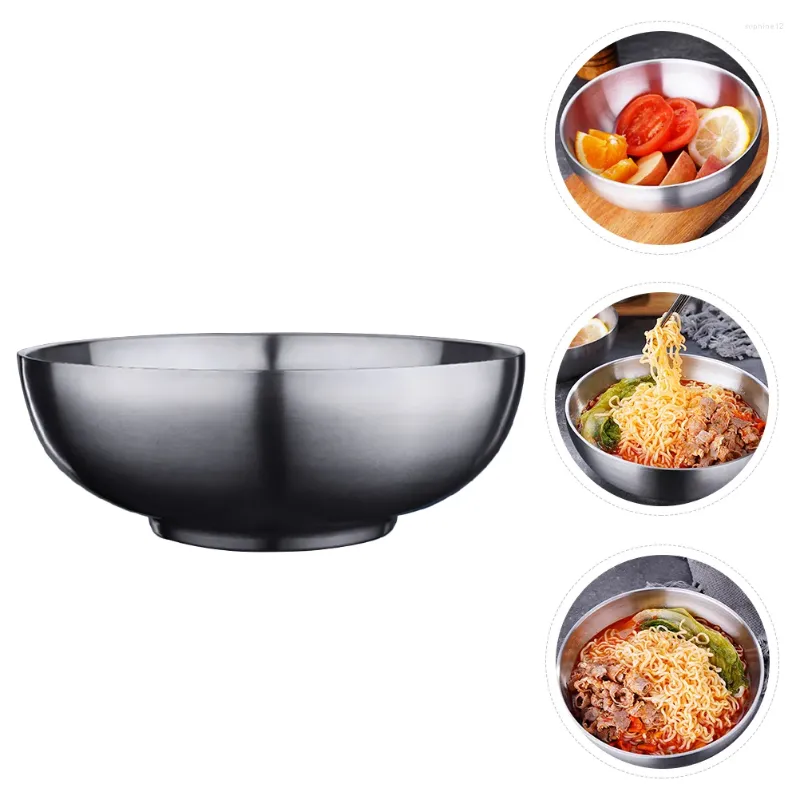 Set di stoviglie Organizzatore di stoccaggio in acciaio inossidabile Organizzatore domestico Ramen Instant Noodle Kitchen Gadget Gadget Soup Contenitore Insalata grande