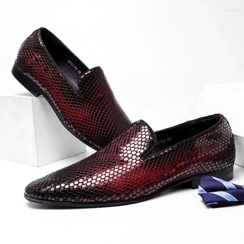 Scarpe casual sipriks maschile lucido vera eplentose in pelle calzature per feste di matrimonio stampato python moca