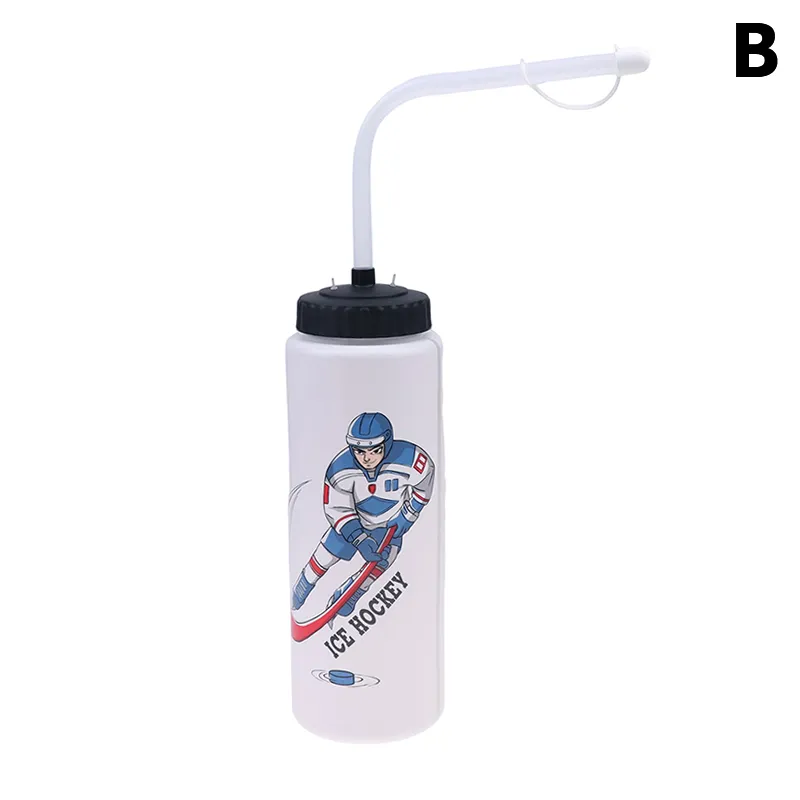 1pc 1000ml Ice Hockey Water Bottable portable grande capacité Football Lacrosse Bottle Classic Extended Tip Design Sports Gear