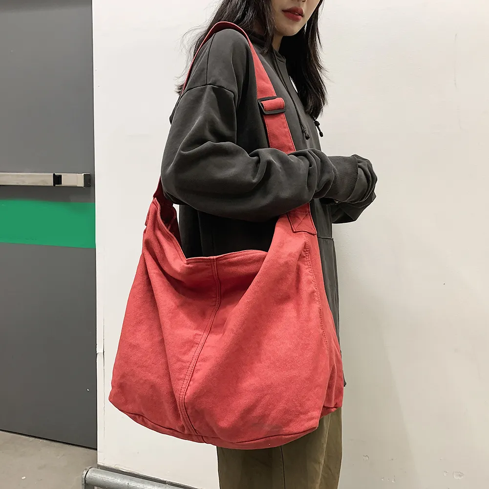 ⭐︎再値下げ⭐︎Retro Versatile Shoulder Bag Harajuku Style Japanese Canvas women's shoulder