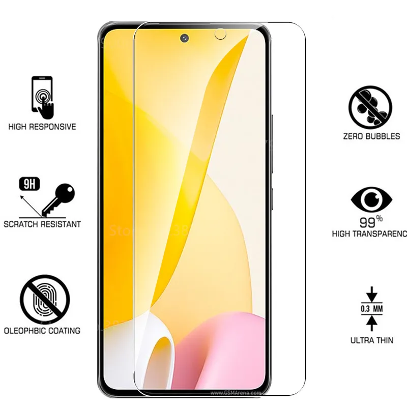 Ochronne szklane obudowa dla Xiaomi 12 Lite Xiaomi12 Xaomi Mi 12lite Mi12 Light 5G Tartle Glass Protector Cover 6,55 cala