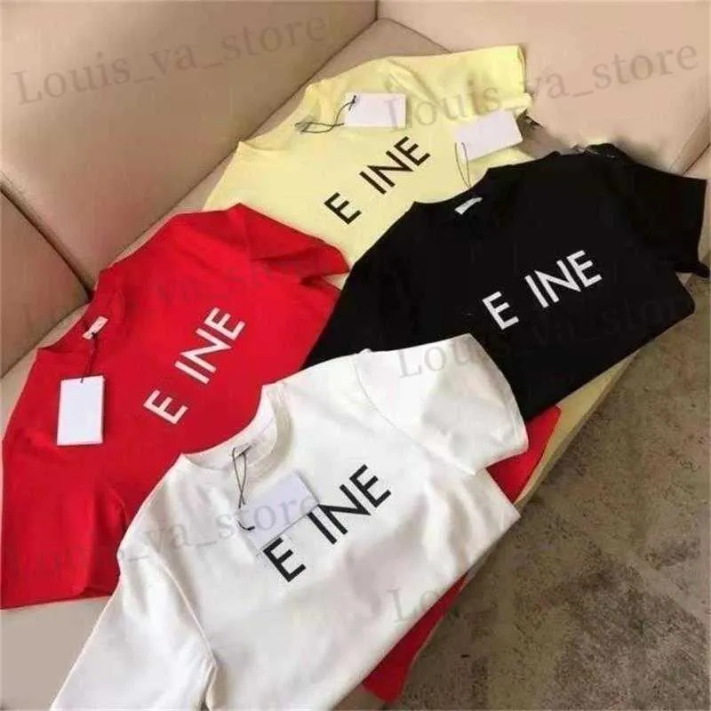 T-shirt maschile maglietta da donna T-shirt di lusso CE CE Cotton Round Bound Bound Bound Bound Fashion Casual Classic Summer Clothes XXXL T240411