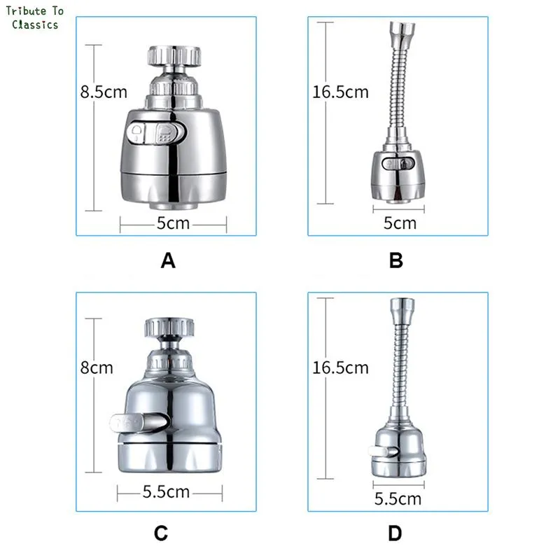 Universal Kitchen Faucet Adapter Aerator Dusch Huvudtryck Hem Vattenbesparande Bubbler Splash Filter Tap Munstyckesanslutning