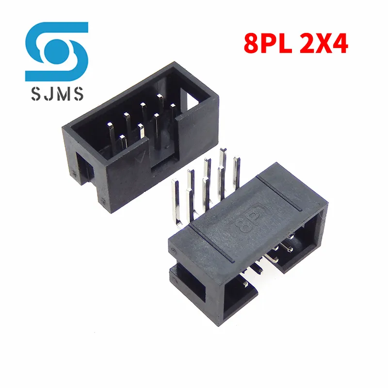 10pcs 6/10/20/26/34/40P PIN 2.54MM Pitch Right Angle Male Socket idc Box Headers PCB Connector Double Row 10P/20P/40P DC3 Header