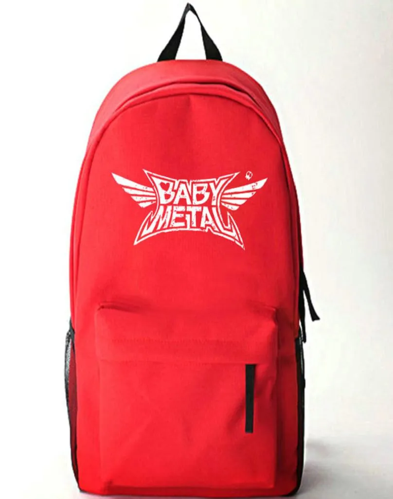 Babymetal Sırt Çantası Kırmızı Siyah Day Pack Anime Baby Metal Okul Çantası Yeni Karikatür Sırt Çeki Spor Okulu Çantası Açık Günü Pack7603736