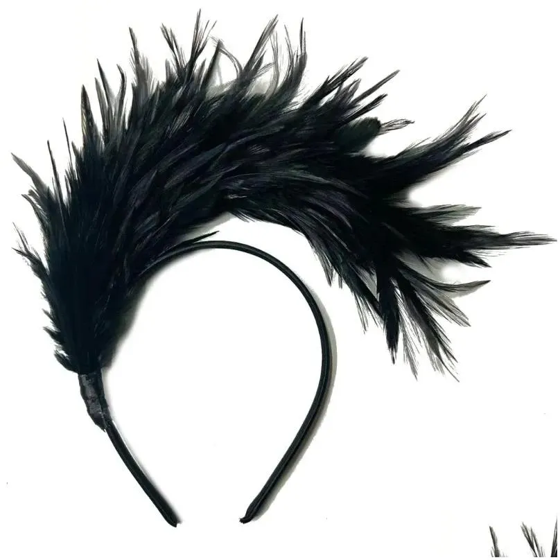 Clip per capelli Barrettes Burlesque Chieno Flapper Feather Abchina Droping Gioielli Gioielli per capelli Oth1e
