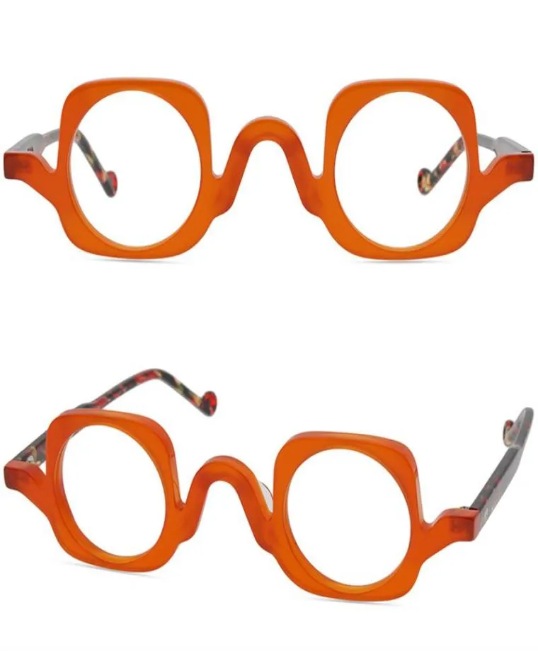 Mode solglasögon ramar personlighet nisch designer ögonmewear vintage handgjorda acetat optiska läsglasögon män roliga glasögon ocu7597101