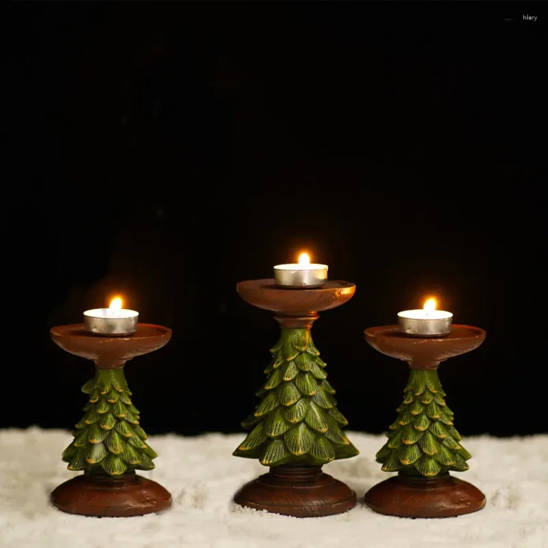 Держатели свечей винтажные рождественская елка держатель домашняя гостиная на рабочем столе свадебные ремесла смола свеча