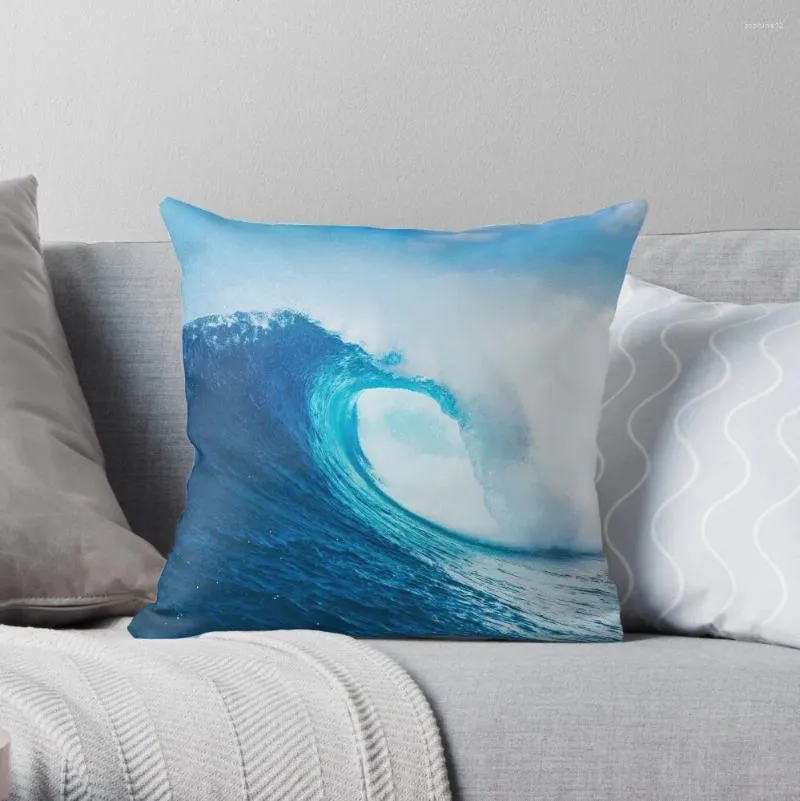 Oreiller Big Blue Ocean Wave Throw Cover Luxury S Christmas For Home