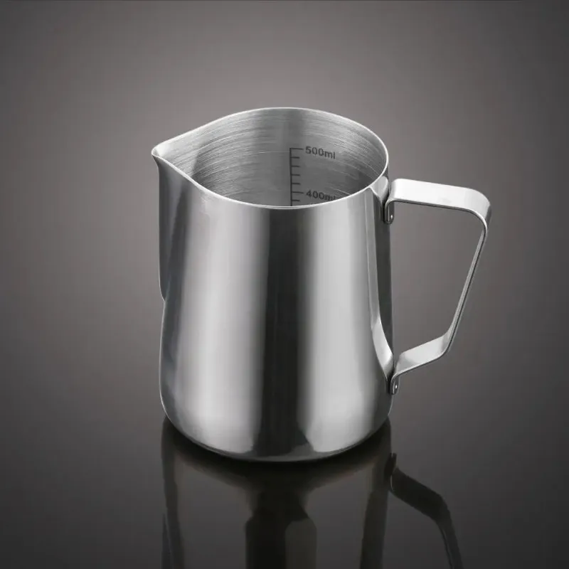 2024 Fantastica cucina in acciaio inossidabile latte fluttuante brocca caffè espresso barista barista artigianato caffettiera latte latte fluttuante lanciatore