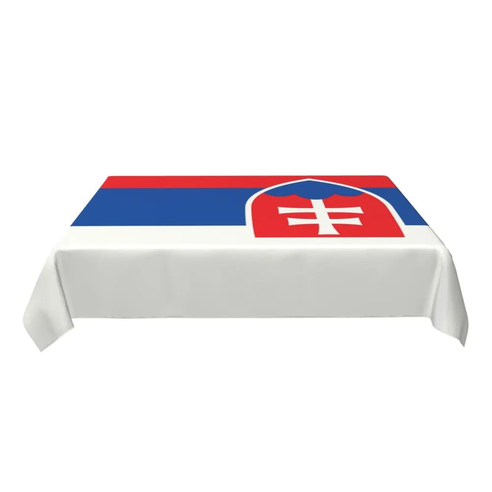 Slovakia Table Elastic Fitted Tablecloth - Waterproof Slovak Republic Flag Design ...