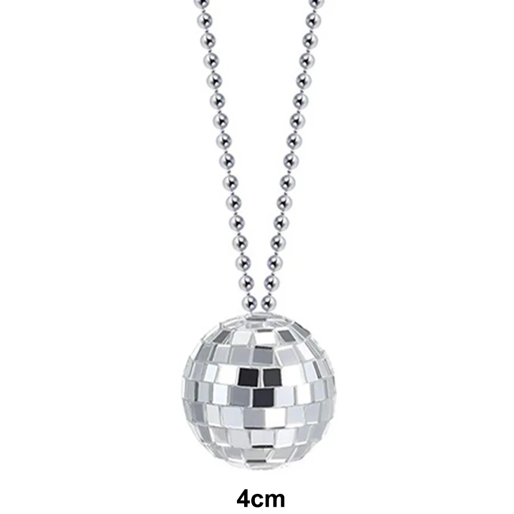 Mirror Disco Ball Colares Brincos 70s 80s Party Favor Favor de aniversário Decorações de casa Acessórios para fantasias Mulheres meninas