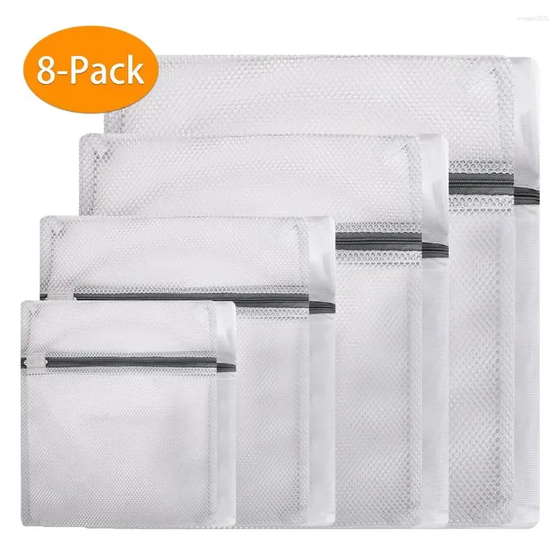 Laundry Bags 8 Pcs Washing Bag For Underwear Bra Socks Wash Large Capacity Mesh Organizer Clothing Useful Products