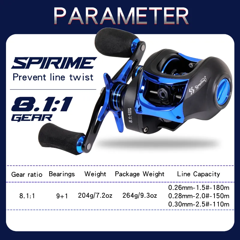 Sougayikang Baitcasting Reel 8 kg Max Drag 9+1 BB 8.1:1 Gear Ratio High- speed Fishing Reel for Freshwater Saltwater from Dhgate Casting Rods - price 64.27 Sougayikang Baitcasting Reel 8 kg Max Drag 9+1 BB 8.1:1 Gear Ratio High- speed Fishing Reel for Freshwater Saltwater from Dhgate Casting Rods - price 64.27