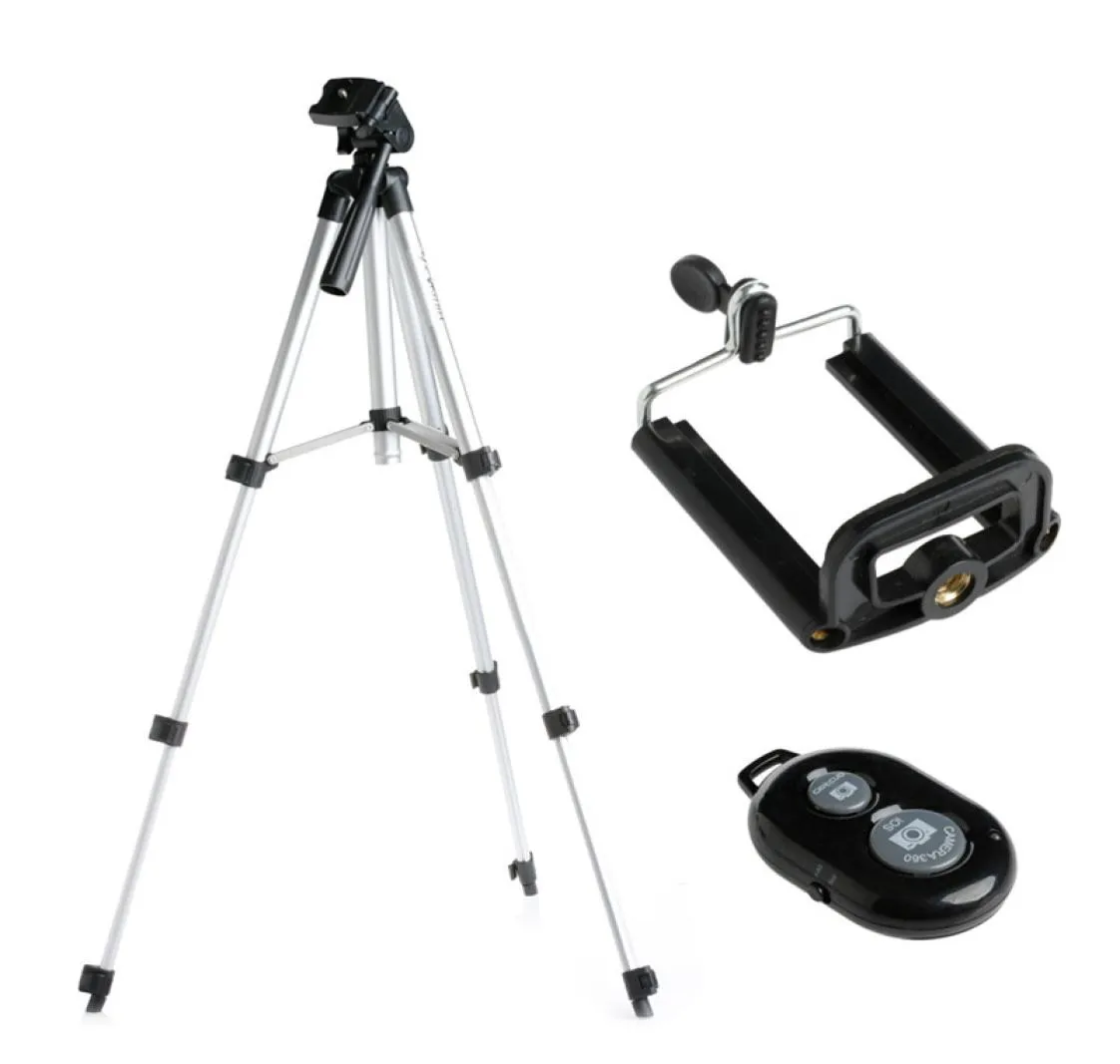 OOTDTYアルミニウムカメラスタンドTripod HolderRemote iPhone 6S 6 5S6977477用Bluetoothコントロール