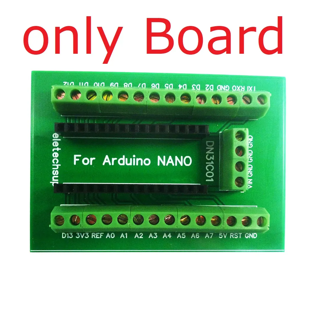 DIN Rail Mount Screw Terminal Block Adapter Module For Arduino NANO Board