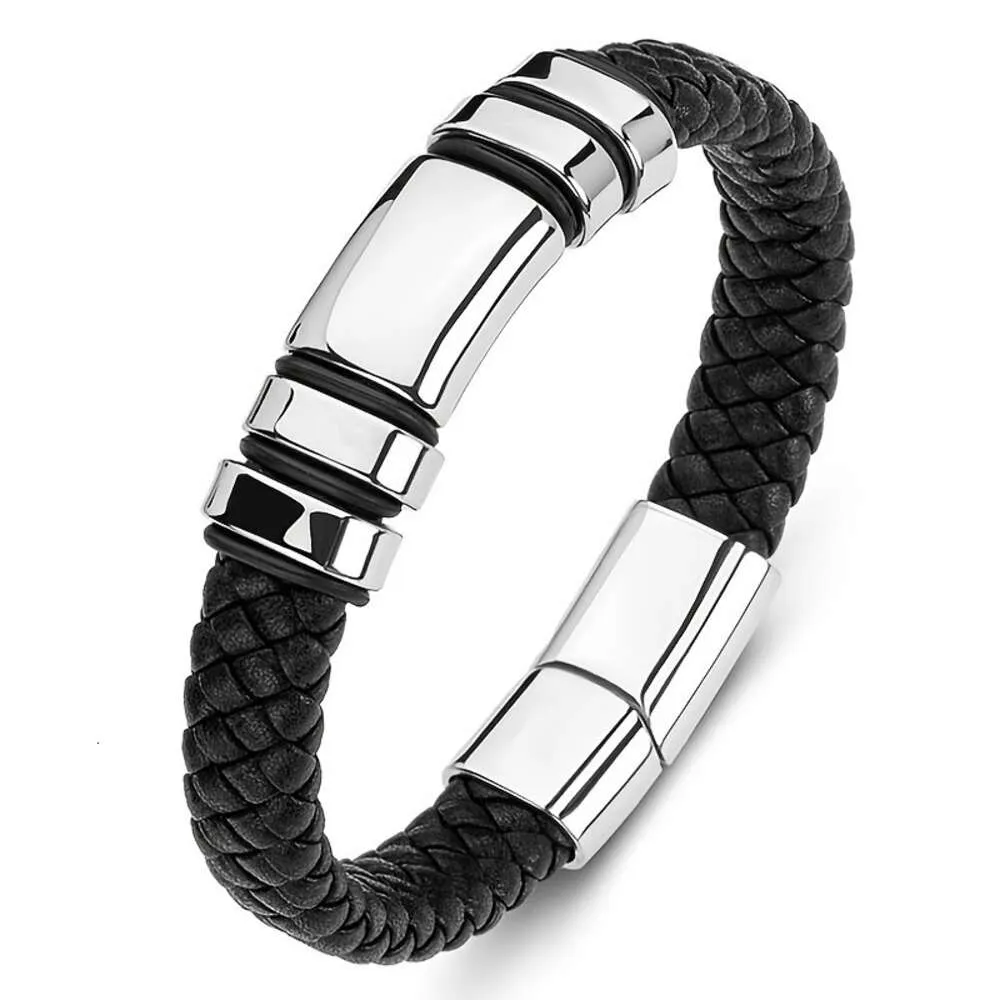 Bracelet for Mens High-end and Niche Braided Rope Ruffian Handsome Bracelet Chinese Style Cool Trendy Black