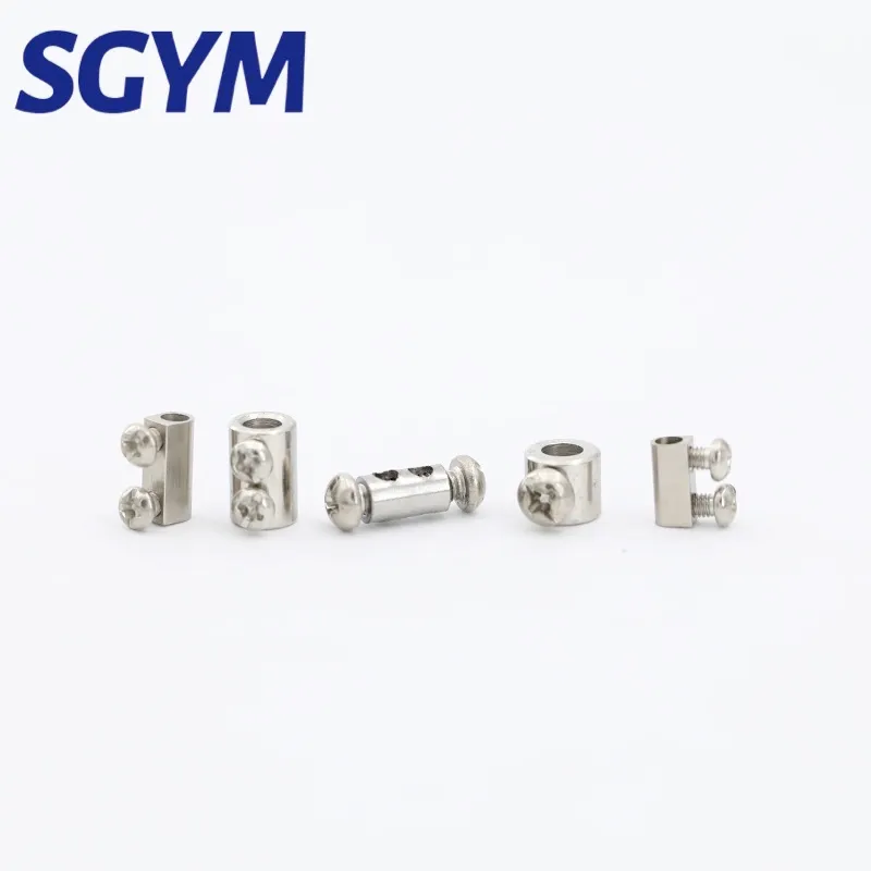 1,2 / 1,5 / 2/3 mm Corde en fil en acier boucle réglable Télescopique Double-Hole Locker resserre les accessoires de code suspendu diy