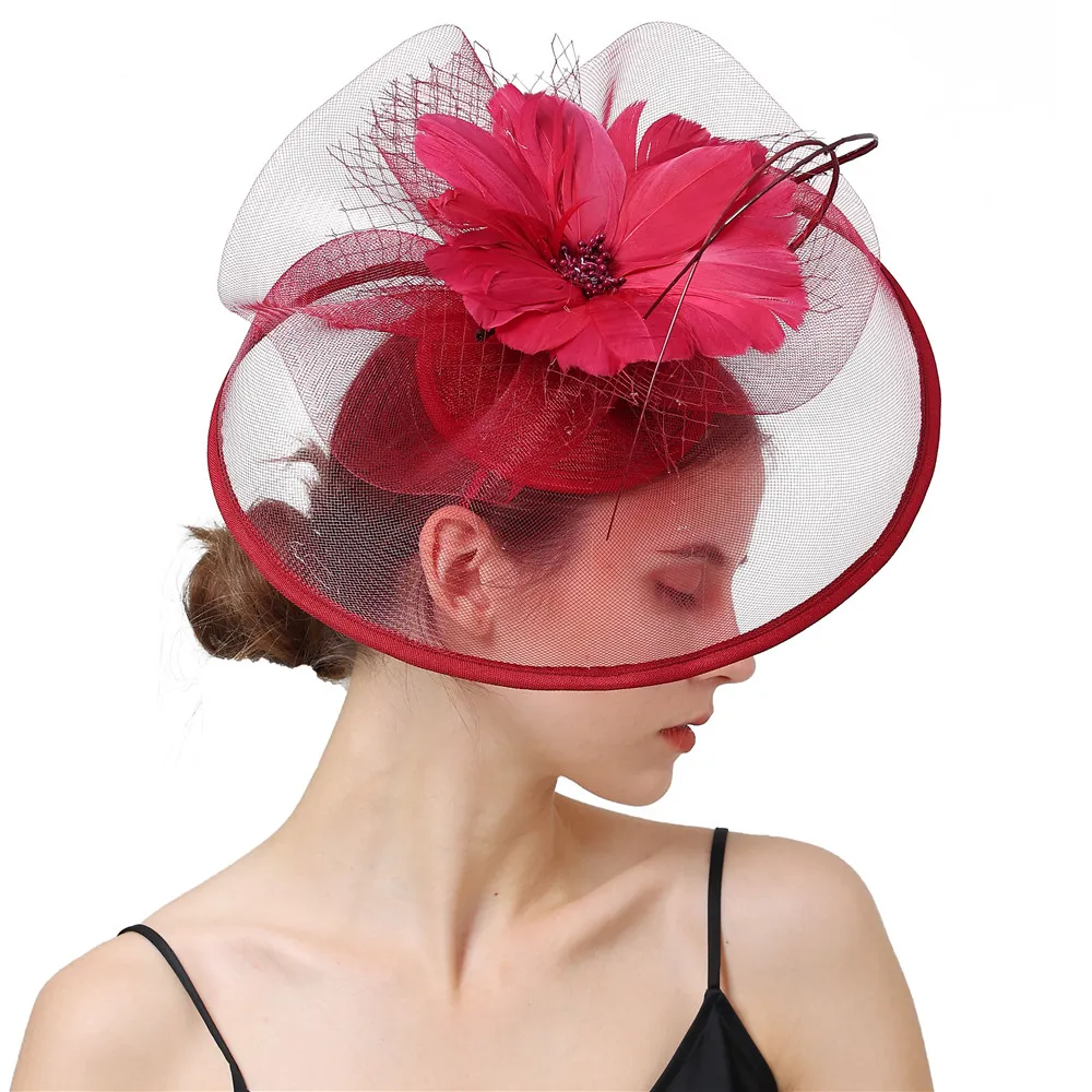 Chapeau De Cérémonie Pour Femme En Organza Bleu Marine - Mariage, Courses - Taille Unique Neuf