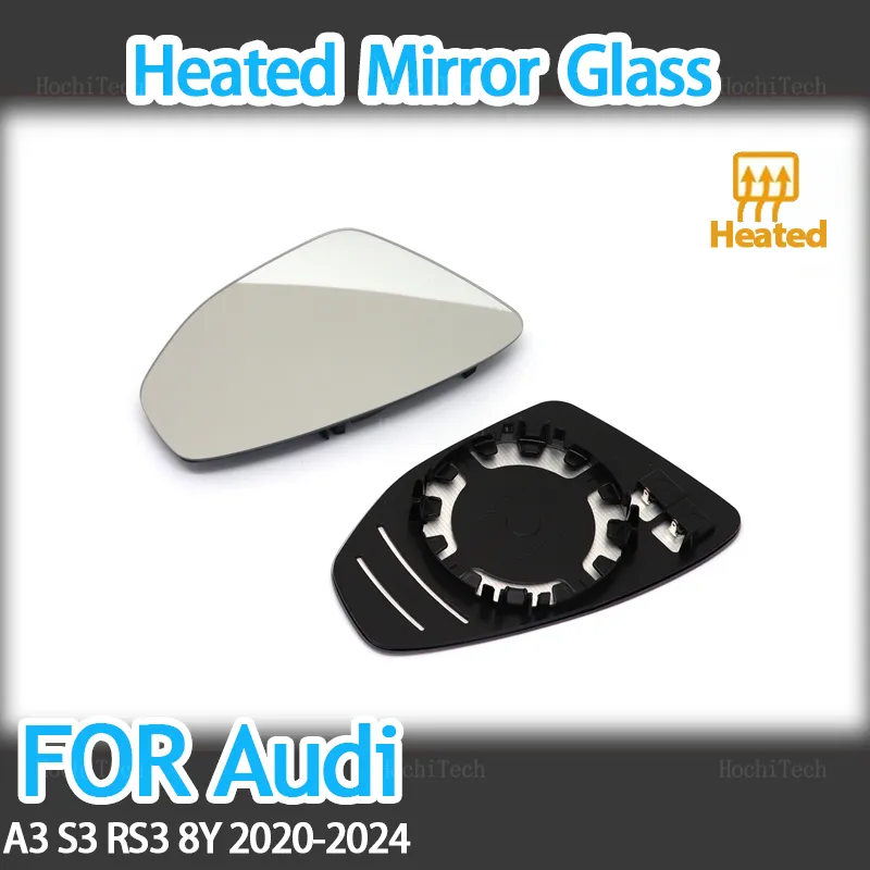 Miroir à aile droite gauche Verre chauffée du conducteur chauffé côté passager pour Audi A3 8Y S3 8Y RS3 8Y RS A S 3 2020-2024 ACCESSOIRES