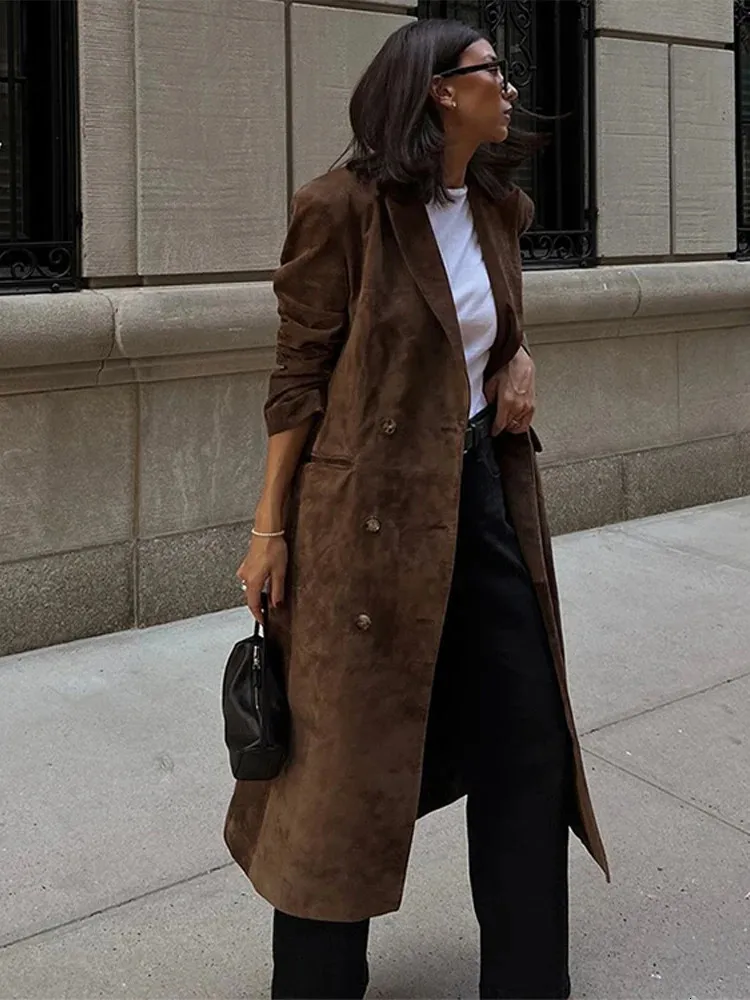 Tan Suede Suede Jacket Women Long Future Nomads Tan Suede Jacket