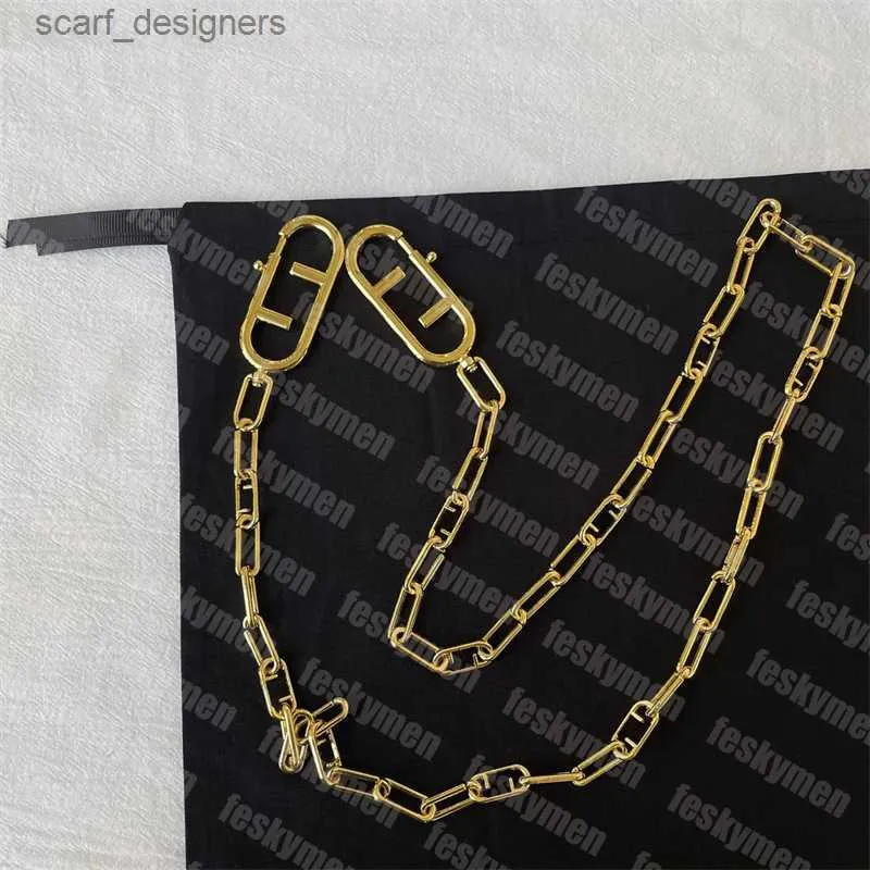 Belts Golden f Letter Waist Chain Belts Lady Designer Waistband Dress Chains Women Luxury Jeans Decorative Link Accessories Belt Metal Waistchain Y240411