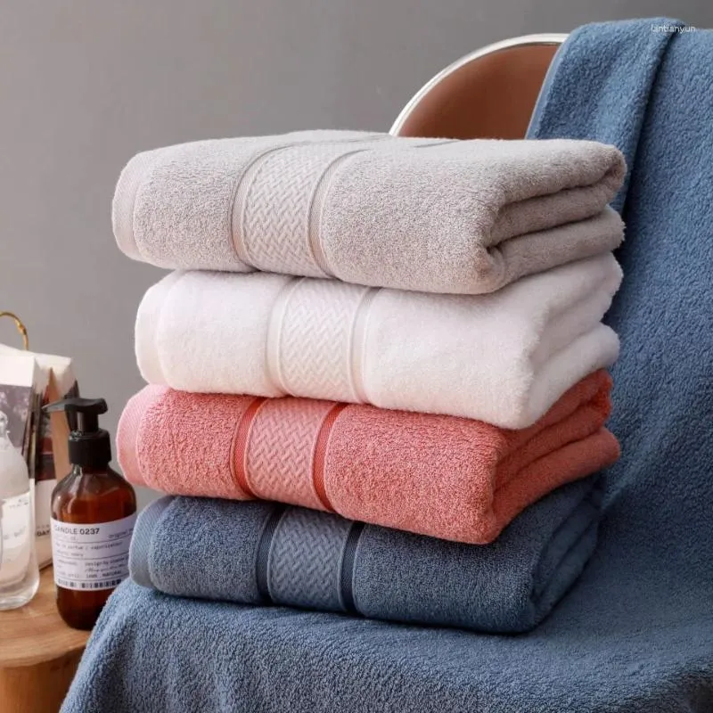 Hodowane ręczniki Wysokiej jakości ręczniki kąpielowe łazienka duża plaża super miękka i chłonna szybka sucha, delikatny kolor 75x150 cm