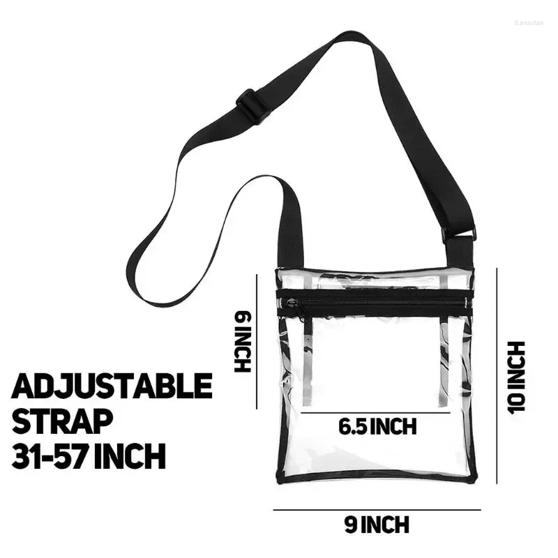 Schoudertassen mode tpu duidelijke crossbody messenger tas transparante handtas voor mannen vrouwen buiten reizen