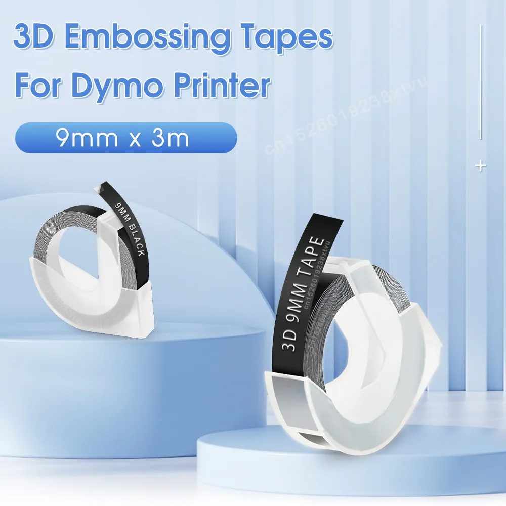 Etichetta in plastica da 9 mm di colore misto per nastri di goffratura 3D Dymo compatibili per la macchina per l'etichetta Dymo 12965 1540 MOTEX E101.