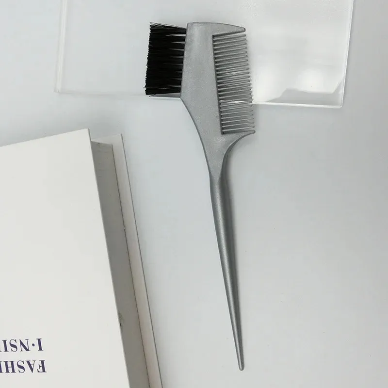 Hair Dye Coloring Brushes Dual-Purpose Hair Coloring Dyeing Paint Tinting Comb Salon Hairdressing Hair Coloring Tool Grey