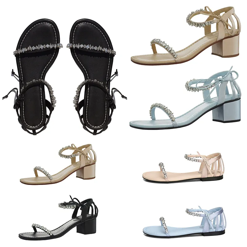 2024 Designer Sandaler Womens Fashion Slippers Black Beige Blue Gai Ladies Outdoor Sneakers Heels Women Flat Slides