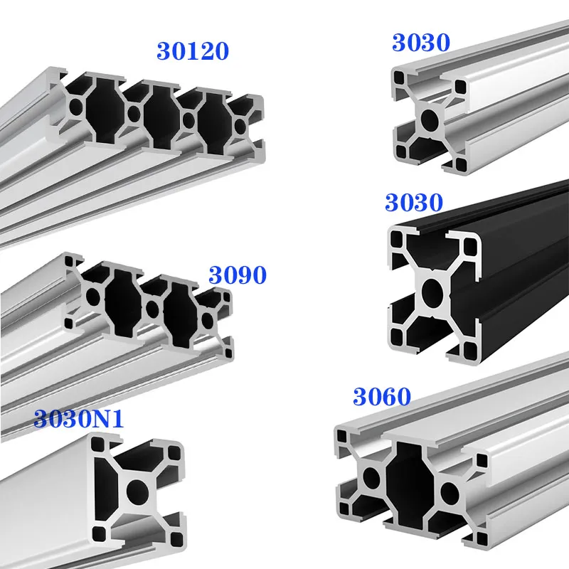 1PCS 2020 3030 3060 30120 30150 T-Slot Aluminum Profile EU Standard Frame Anodized F CNC 3D Printer Part Laser Engraving Machine