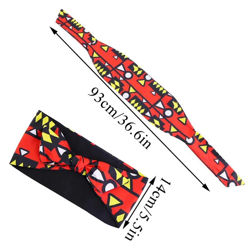 Nouveau motif africain imprimer le bandeau de maquillage des femmes turban de turban sport yoga run enveloppe à cheveux noutée