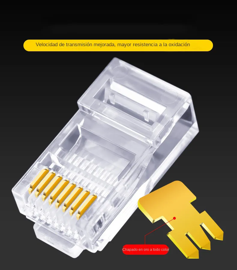 100st RJ-45 Connector Network Unshielded 8p8c Modular UTP CAT5 CAT5E HAR HOLE Ethernet CABLE CRIMP-ANSVAR