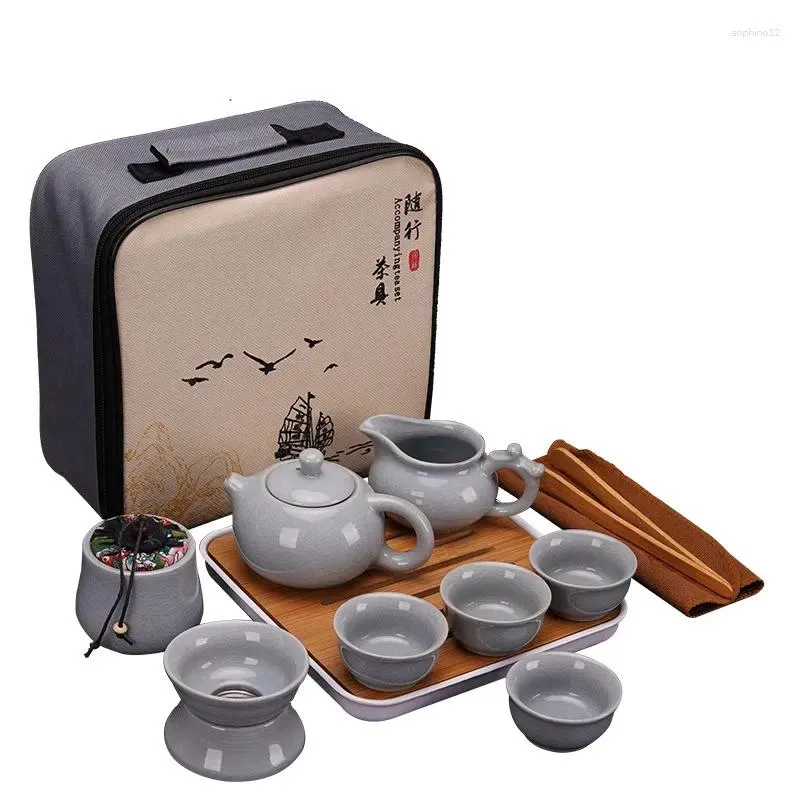 Teaware Sets Travel Ceramic Tea Set Tray Full Of Portable Storage Package Pot Cup