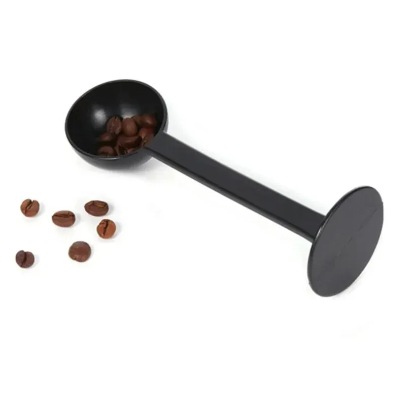 1pcs 플라스틱/스테인리스 스틸 2 in 1 커피 가루 커피 원수 측정 스푼 다기능 커피 프레스 스쿠프 주방 용품