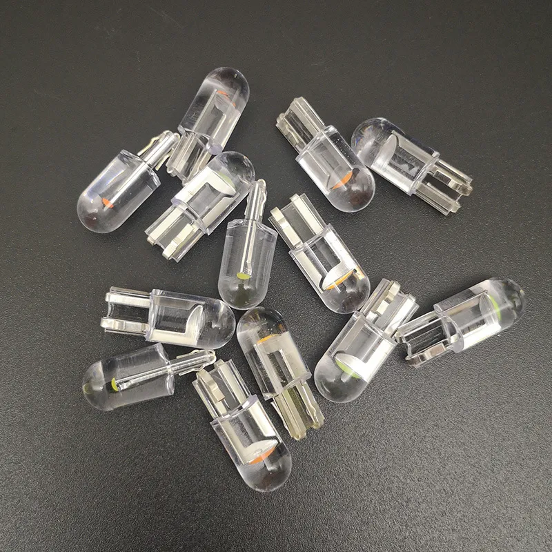 YM E-Bright 100Pcs T4.7 F10 COB 1SMD LED Car Wedge Dashboard Light Bulbs – White 12V