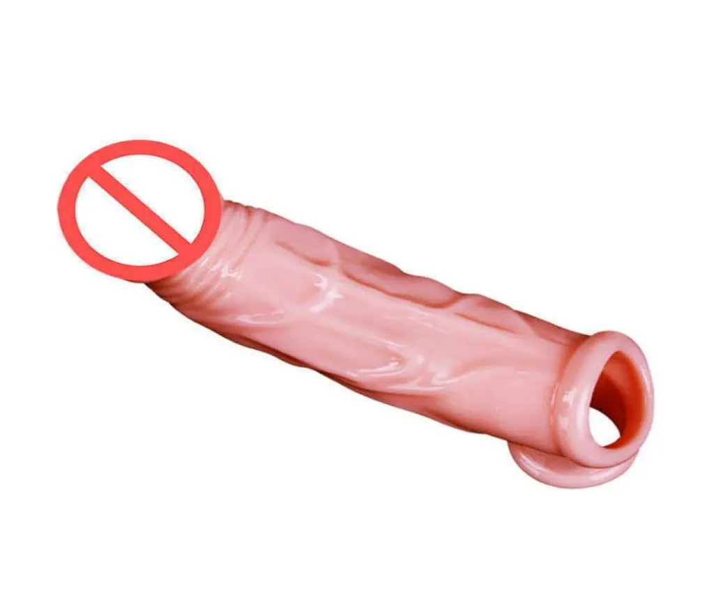 L12 jouets masseurs sexes pénis adulte extension extension de pénis réutilisable Sleeve pour hommes extension de la bague de coq