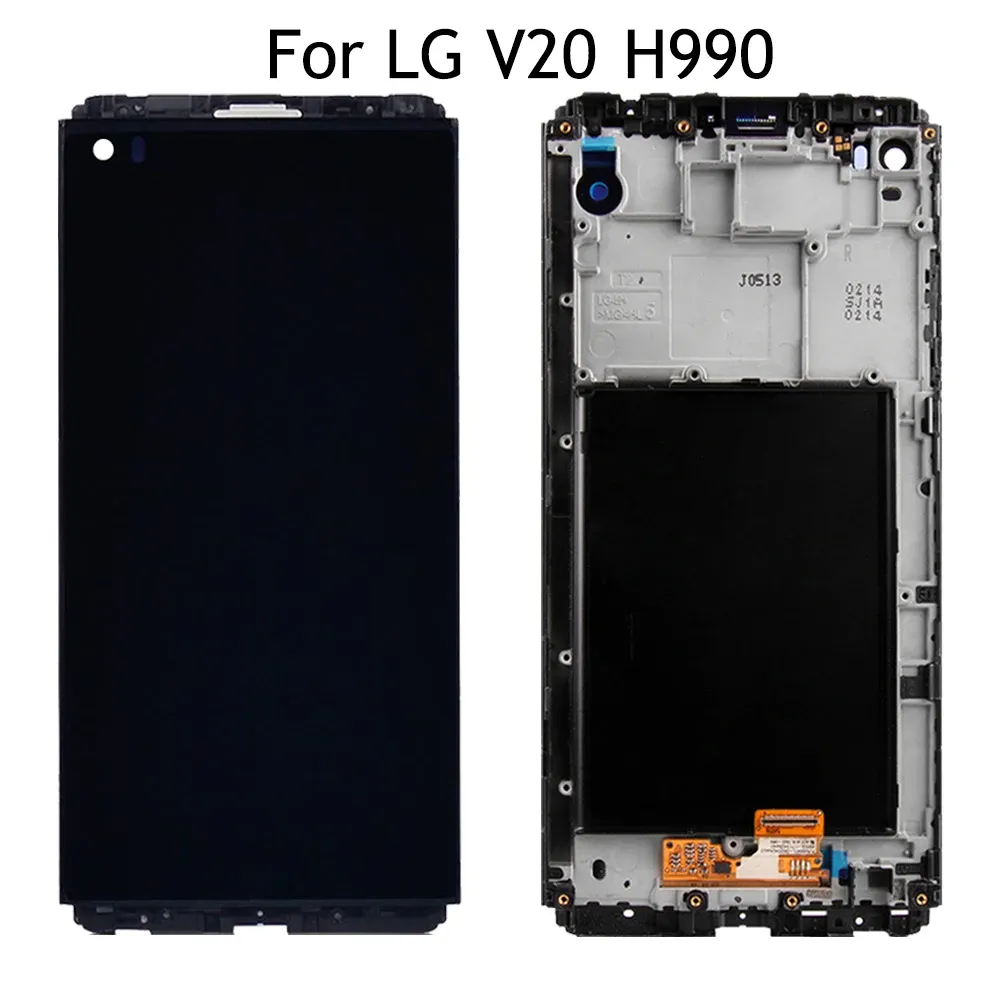 5.5 "Original för LG V20 LCD Display Touch Screen Digitizer med ram för LG H990 H918 H910 LS997 US996 VS995 LCD -reparation